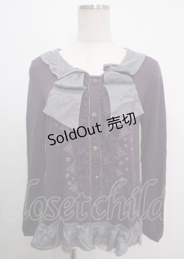 画像1: axes femme / カットソーAラインプルオーバー M パープル Y-25-04-03-041-AX-TO-SZ-ZY (1)