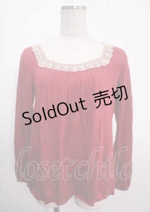 画像: axes femme / カットワークBackデザインプルオーバー M 赤 Y-25-04-03-044-AX-TO-SZ-ZY