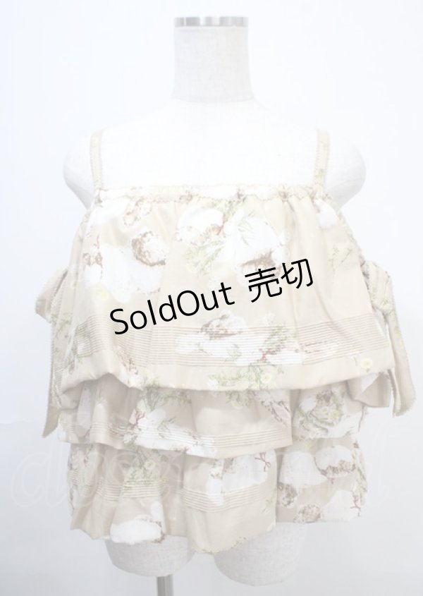 画像1: WONDERFUL WORLD / たんぽぽうさぎさんブラウス  ベージュ Y-25-04-11-063-LO-BL-SZ-ZY (1)