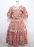 画像1: PINK HOUSE / フリル薔薇パッチワーク長袖ワンピース  ピンク Y-25-04-11-065-LO-OP-SZ-ZY (1)