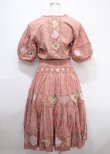 画像2: PINK HOUSE / フリル薔薇パッチワーク長袖ワンピース  ピンク Y-25-04-11-065-LO-OP-SZ-ZY (2)