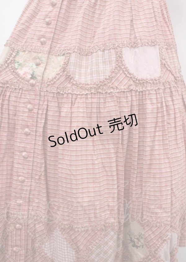 画像4: PINK HOUSE / フリル薔薇パッチワーク長袖ワンピース  ピンク Y-25-04-11-065-LO-OP-SZ-ZY (4)