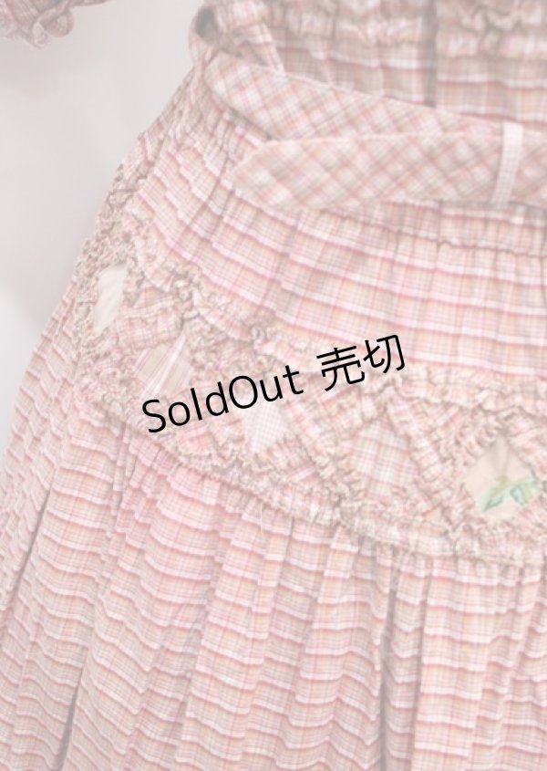 画像5: PINK HOUSE / フリル薔薇パッチワーク長袖ワンピース  ピンク Y-25-04-11-065-LO-OP-SZ-ZY (5)