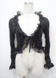 画像1: h.Jelly HONEY / 蝶＆いちごptフリルレースボレロ  黒 Y-25-04-11-084-HN-TO-SZ-ZY (1)