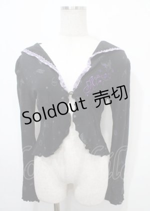 画像: h.Jelly HONEY / 蝶ptフーディフリルボレロ  黒×紫 Y-25-04-11-087-HN-TO-SZ-ZY
