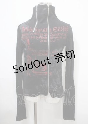 画像: h.ANARCHY / ダブルZIPハイネック長袖パーカー  黒 Y-25-04-11-090-HN-TO-SZ-ZY