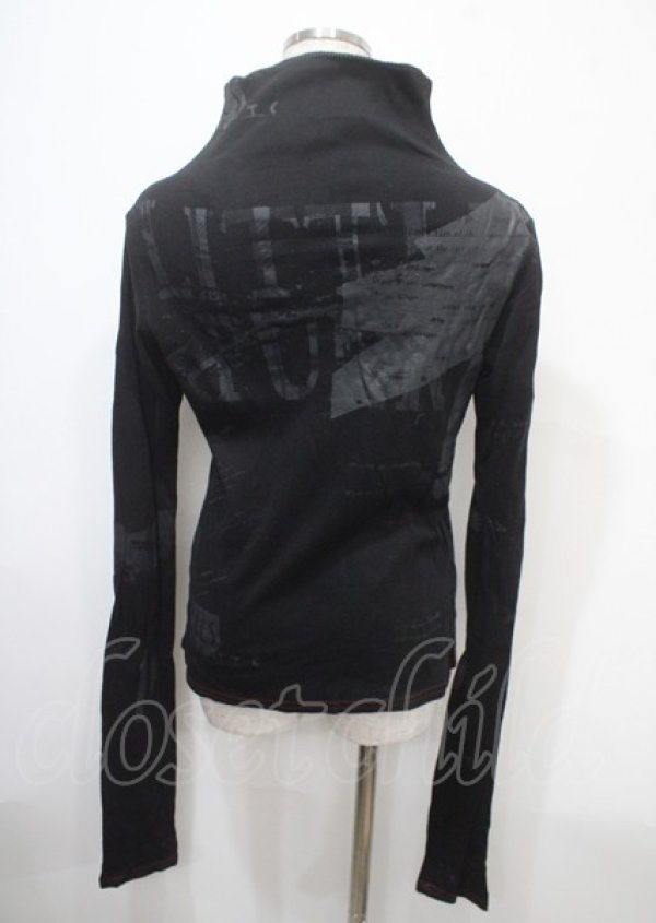 画像2: h.ANARCHY / ダブルZIPハイネック長袖パーカー  黒 Y-25-04-11-090-HN-TO-SZ-ZY (2)