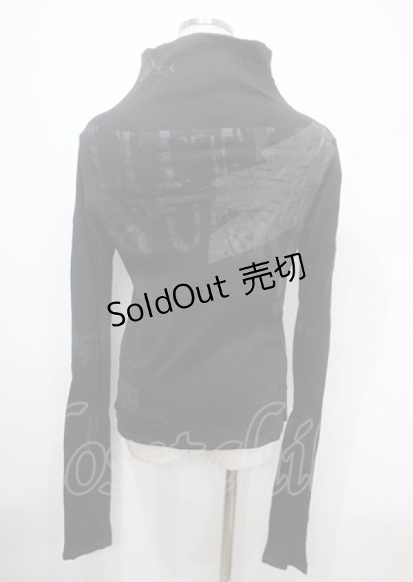 画像2: h.ANARCHY / ダブルZIPハイネック長袖パーカー  黒 Y-25-04-11-090-HN-TO-SZ-ZY (2)