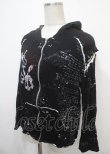 画像3: h.ANARCHY / うさぎスカル＆飛沫ptパーカー  黒 Y-25-04-11-092-HN-TO-SZ-ZY (3)