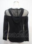 画像2: PUNK RAVE / Handsome Stretchable Mesh Hooded Punk T-shirt XS-S 黒 Y-25-04-11-099-PU-TO-SZ-ZY (2)