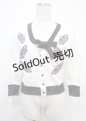 画像: SOUHPUAA / 昆虫刺繍カーディガン S アイボリー Y-25-04-11-104-PU-TO-SZ-ZY