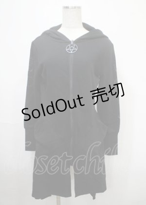 画像: KILL STAR / Curses Long Hoodie S 黒 Y-25-04-11-105-PU-TO-SZ-ZY