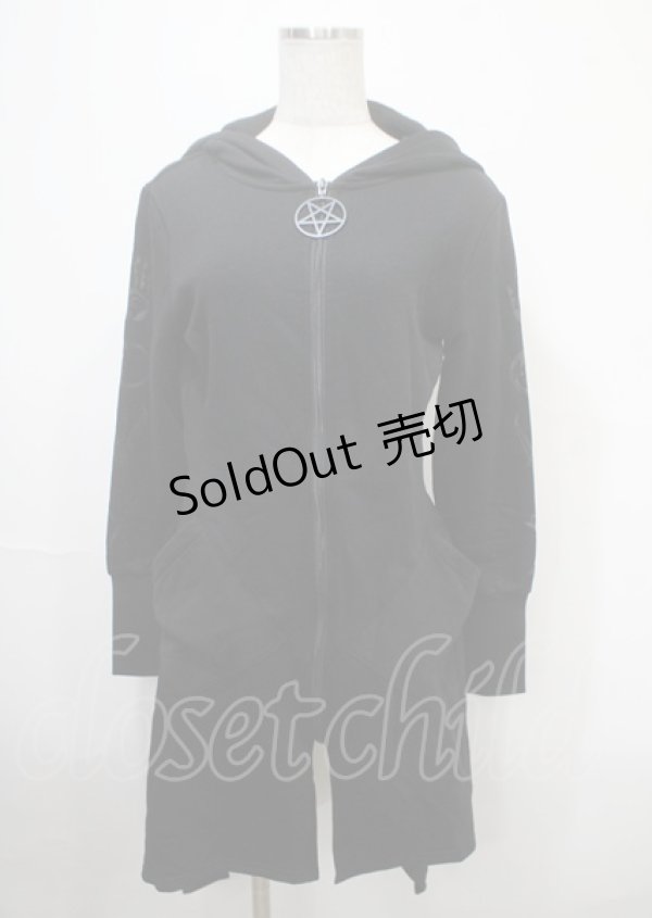 画像1: KILL STAR / Curses Long Hoodie S 黒 Y-25-04-11-105-PU-TO-SZ-ZY (1)