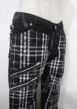 画像4: h.ANARCHY / 網柵×チェックptパンツ  黒 Y-25-04-11-123-HN-PA-SZ-ZY (4)