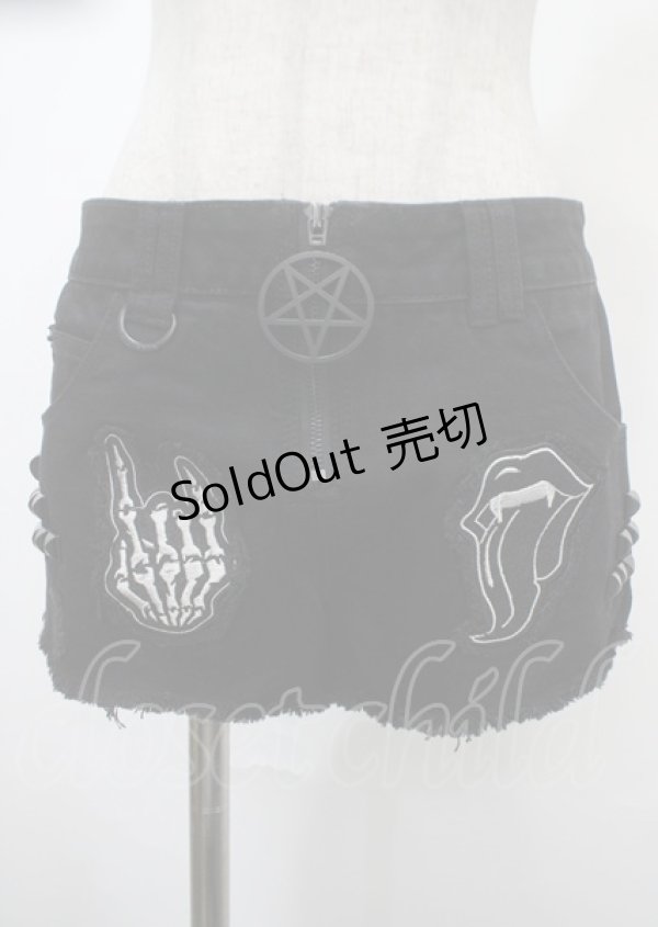 画像1: KILL STAR / Maxine shorts XS ブラック Y-25-04-11-126-PU-PA-SZ-ZY (1)