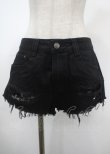 画像1: KILL STAR / Zoey Denm shorts Pants M 黒 Y-25-04-11-137-PU-PA-SZ-ZY (1)