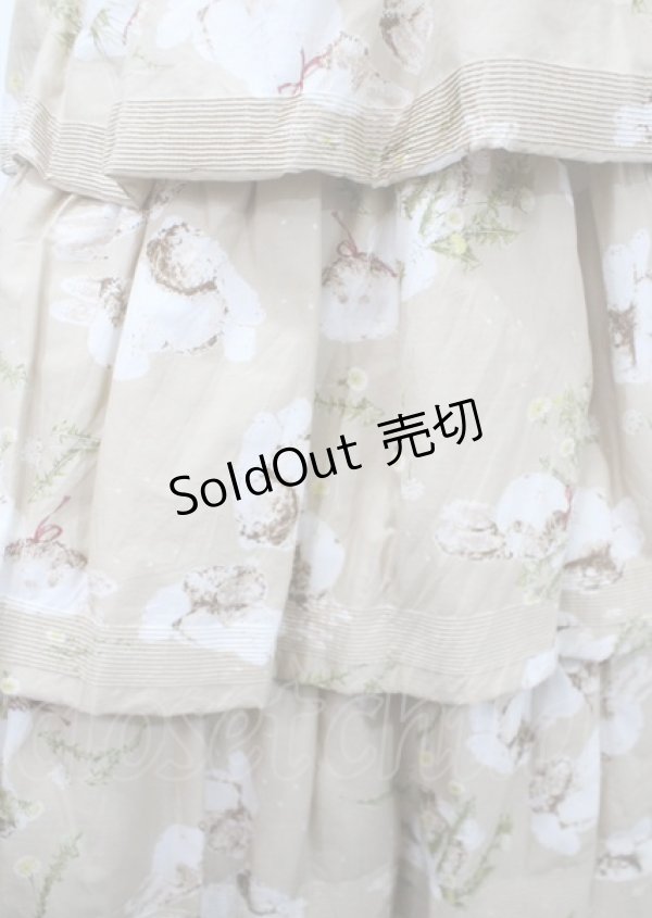 画像4: WONDERFUL WORLD / たんぽぽうさぎさんスカート  ベージュ Y-25-04-11-150-LO-BL-SZ-ZY (4)