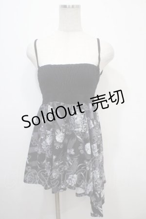 画像: gouk / 和柄イレヘムキャミ  グレー Y-25-04-15-039-GO-TO-SZ-ZY
