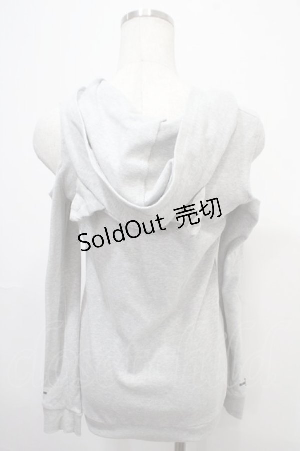 画像2: NieR Clothing / 肩出しレースアップトップス F グレー Y-25-04-15-040-PU-TO-SZ-ZY (2)