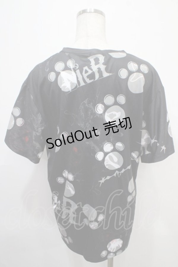 画像2: NieR Clothing / 肉球プリントTシャツ F 黒 Y-25-04-15-044-PU-TS-SZ-ZY (2)