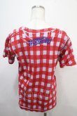 画像2: RNA / チェック×トラTシャツ M ラベンダー×赤 Y-25-04-15-045-PU-TO-SZ-ZY (2)