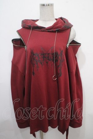 画像: REFLEM / ショルダーZIPチェーンパーカー F レッド Y-25-04-15-046-PU-TO-SZ-ZT280