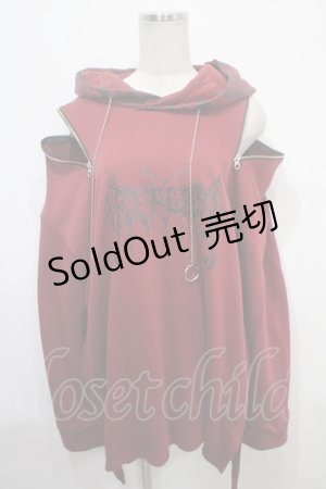 画像: REFLEM / ショルダーZIPチェーンパーカー F レッド Y-25-04-15-046-PU-TO-SZ-ZT280