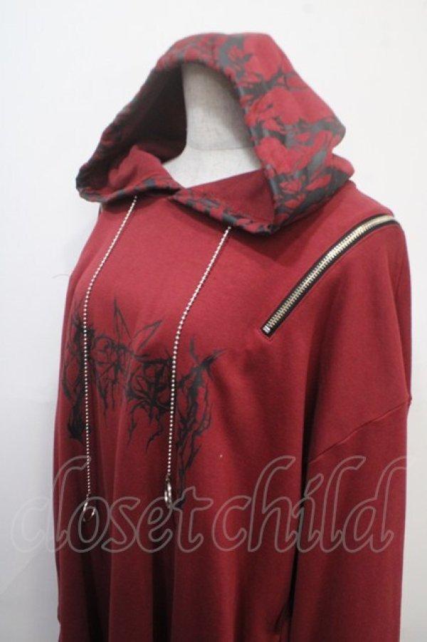 画像3: REFLEM / ショルダーZIPチェーンパーカー F レッド Y-25-04-15-046-PU-TO-SZ-ZT280 (3)