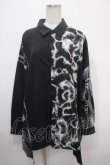 画像1: REFLEM / 切換えワイドシャツ/オーバーサイズシャツ F ブラック Y-25-04-15-047-PU-TS-SZ-ZY (1)