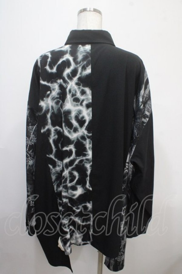 画像2: REFLEM / 切換えワイドシャツ/オーバーサイズシャツ F ブラック Y-25-04-15-047-PU-TS-SZ-ZY (2)