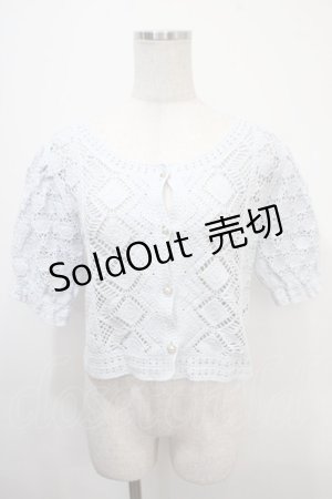 画像: axes femme POETIQUE / フラワークロシェニットCD M サックス Y-25-04-15-059-AX-TO-SZ-ZY