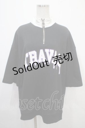 画像: TRAVAS TOKYO / Logo half zip スウェット  黒 Y-25-04-15-062-PU-TO-SZ-ZY