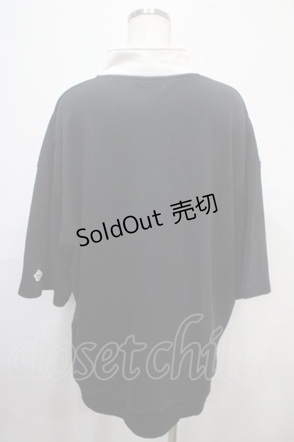 画像2: TRAVAS TOKYO / Logo half zip スウェット  黒 Y-25-04-15-062-PU-TO-SZ-ZY (2)