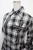 画像3: MAD / セパレートチェク柄シャツ  黒×白 Y-25-04-15-065-PU-BL-SZ-ZY (3)