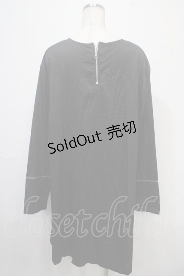 画像2: NieR Clothing / ZIPデザインワンピース  黒 Y-25-04-15-082-PU-OP-SZ-ZY (2)