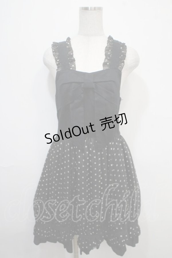 画像1: PEACE NOW /スターシフォン切替ワンピース  黒ｘ白 Y-25-04-15-083-PU-TO-AS-ZY (1)