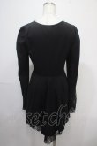 画像2: PUNK RAVE / Asymmetric Pointed Hem Flare Sleeves Gothic Dress M-L 黒 Y-25-04-15-086-PU-OP-SZ-ZY (2)