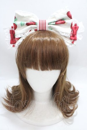 画像: Angelic Pretty / 摘みたていちごカチューシャ  アイボリー Y-25-04-15-009-AP-AC-SZ-ZY