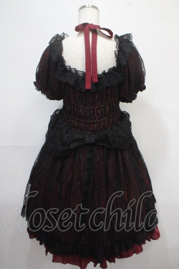 画像2: Vallee lys / Mellow Melody Dress  黒×赤 Y-25-04-15-088-GO-OP-SZ-ZY (2)