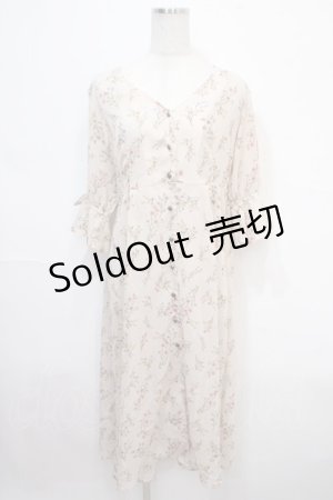 画像: axes femme / 小花シフォンロングカーディガン M 生成り Y-25-04-15-105-AX-TO-SZ-ZI