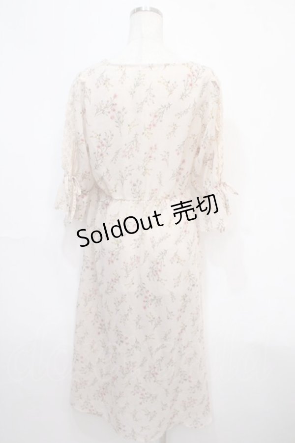 画像2: axes femme / 小花シフォンロングカーディガン M 生成り Y-25-04-15-105-AX-TO-SZ-ZI (2)