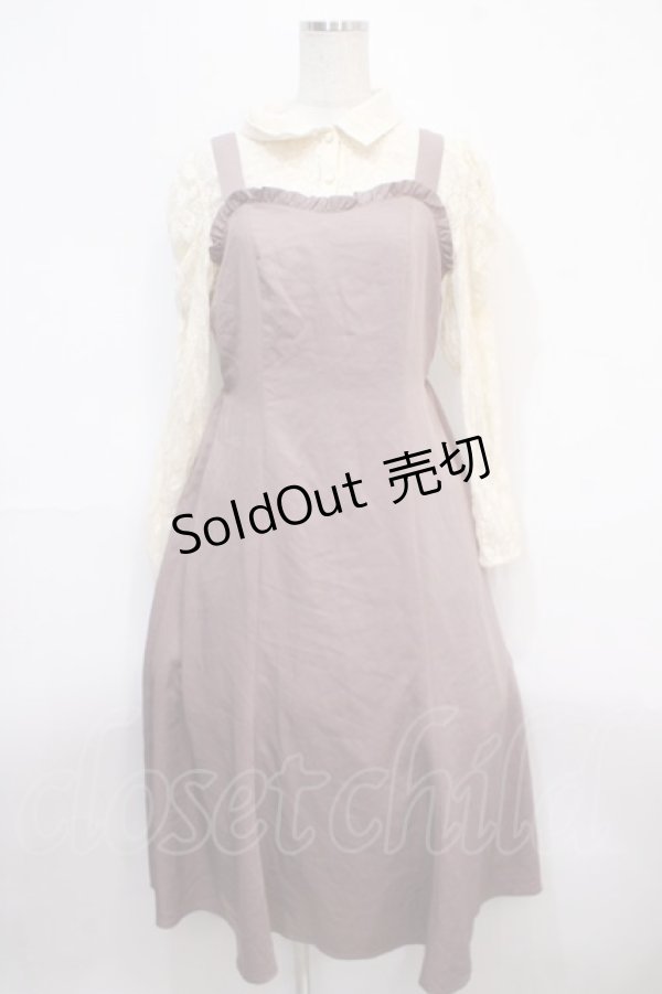 画像1: axes femme / レースブラウス×ワンピースSET M ピンク Y-25-04-15-107-AX-OP-SZ-ZI (1)