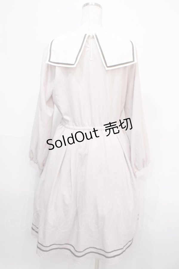 画像2: axes femme POETIQUE / ウサギ刺繍セーラーワンピース【多屋来夢コラボ】 M ピンク Y-25-04-15-108-AX-OP-SZ-ZY (2)