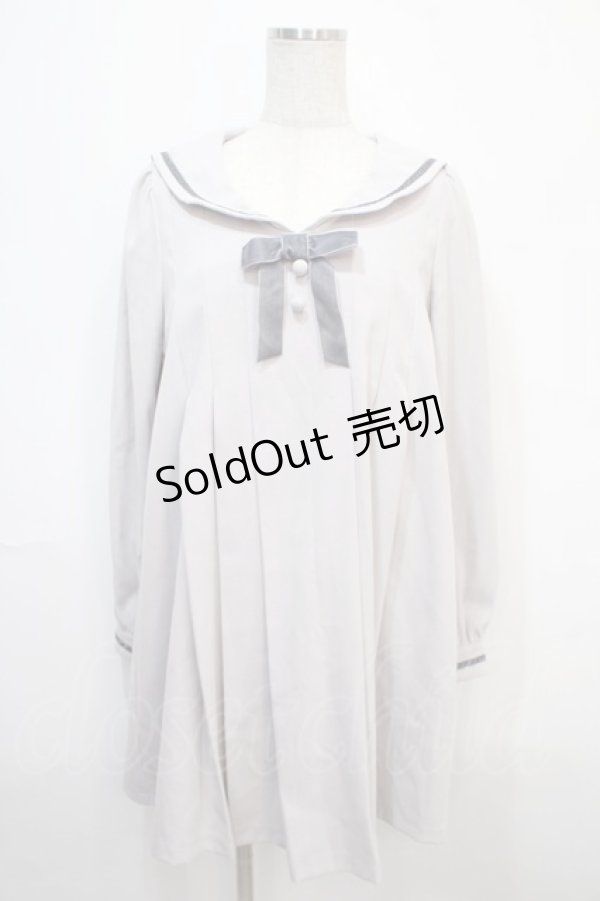 画像1: 【SALE】Ank Rouge / セーラーワンピース  グレー Y-25-04-15-123-CA-OP-SZ-ZT126 (1)