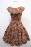 画像2: Victorian maiden / ローズフリルカラーワンピース  ブラウン Y-25-04-15-125-CL-OP-SZ-ZY (2)