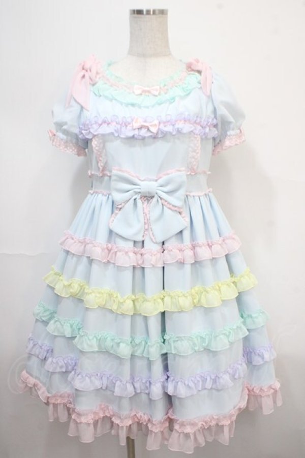画像1: Angelic Pretty / しゃぼん玉ワンピース  サックス Y-25-04-15-133-AP-OP-SZ-ZI (1)