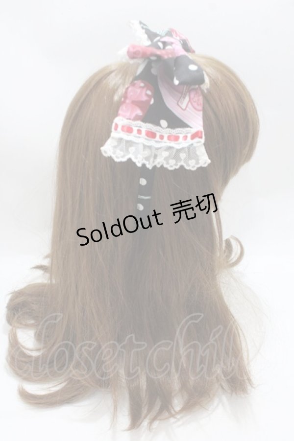 画像3: Angelic Pretty / Fresh Strawberry Dinerカチューシャ  黒 Y-25-04-15-012-AP-AC-SZ-ZY (3)