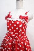 画像3: Angelic Pretty / ポルカドットジャンパースカート  赤 Y-25-04-15-138-AP-OP-SZ-ZS (3)