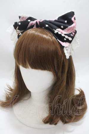 画像: Angelic Pretty / MELODY TOYSジャンパースカートSetのカチューシャ  黒 Y-25-04-15-013-AP-AC-SZ-ZY