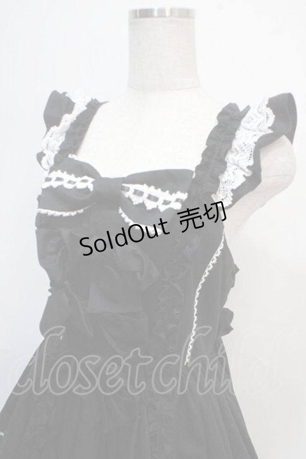 画像3: Angelic Pretty / Sweetフリルジャンパースカート  黒 Y-25-04-15-139-AP-OP-SZ-ZI (3)